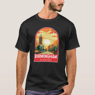 Reise-Kunst-Emblem Birmingham Alabama T-Shirt