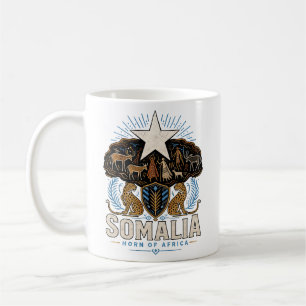 Reise-Kunst-Landmarke Somalia im Vintage-Stil Kaffeetasse
