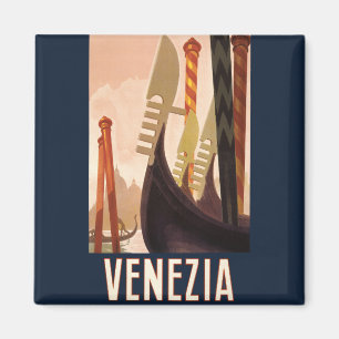 Reise-Kunst Venedig Venezia Italien Venedig Gondel Magnet
