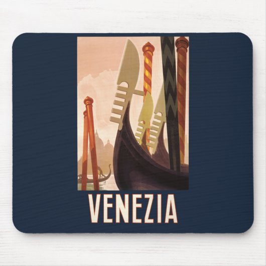 Reise-Kunst Venedig Venezia Italien Venedig Gondel Mousepad (Vorne)