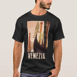 Reise-Kunst Venedig Venezia Italien Venedig Gondel T-Shirt