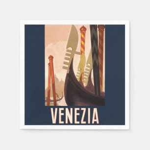 Reise-Kunst Venezia Venedig Italien Venedig Gondel Serviette