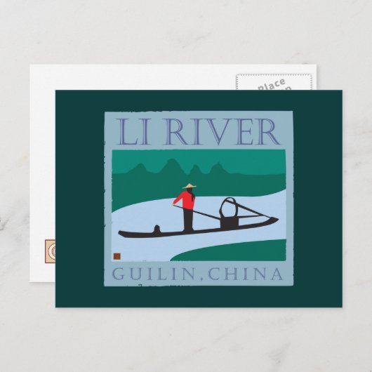 REISE-Li-Fluss Postkarte (Vorne/Hinten)