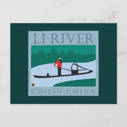 REISE-Li-Fluss Postkarte (Vorderseite)