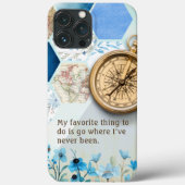 Reise-Lover | Goldener Kompass Case-Mate iPhone Hülle (Rückseite)