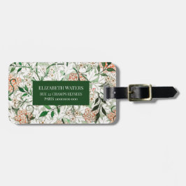 REISE LUGGAGE TAG : WILLIAM MORRIS : JASMINE GEPÄCKANHÄNGER