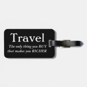 Reise macht Sie reicher Gepäckanhänger (Rückseite horizontal)