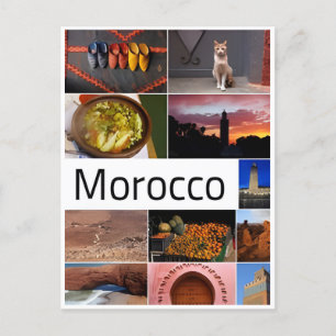 Reise-Marokko Vintage Marokko Tourismus Marrakesch Postkarte