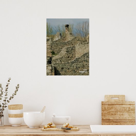 Reise-  | Mauern Italien - Pompeji Poster (Küche)