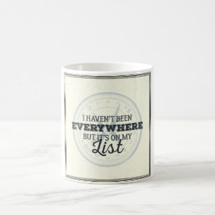 Reise mehr Kompass Stempel Motivationszitat Kaffeetasse