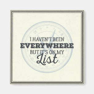 Reise mehr Kompass Stempel Motivationszitat Magnet