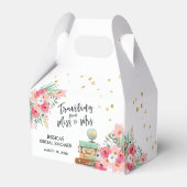Reise Miss zu Mrs. Pink Floral Brautparty Geschenkschachtel (Vorderseite)