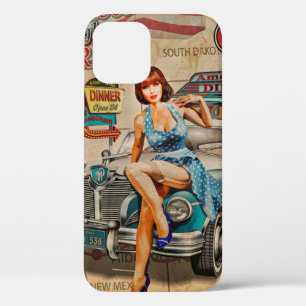 Reise mit dem Auto durch Amerika Vintage Poster. 6 Case-Mate iPhone Hülle