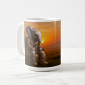 Reise mit dem eleganten Elefanten Kaffeetasse (Vorderseite Links)