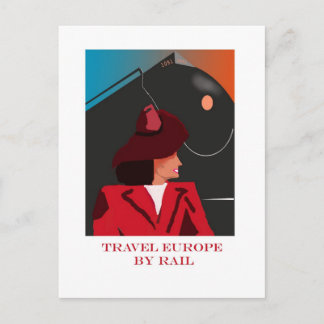 Reise mit dem Retro-Zug Postkarte