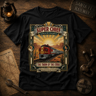 Reise mit dem Vintage Streamliner Zug T-Shirt
