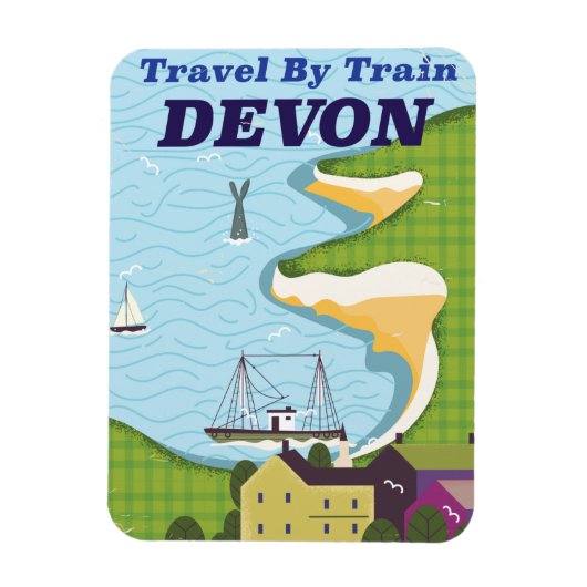 Reise mit dem Zug Devon Magnet (Vertikal)