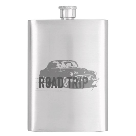 Reise mit einem Oldtimer Flachmann (Vorderseite)