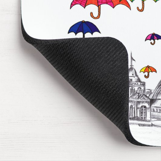 Reise mit Turm Regenschirm-Paris Effiel Mousepad (Ecke)