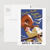 Reise mit Vintage Canadian Cruise Line Postkarte (Vorne/Hinten)