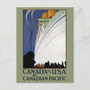 Reise mit Vintage Canadian Cruise Lines Postkarte