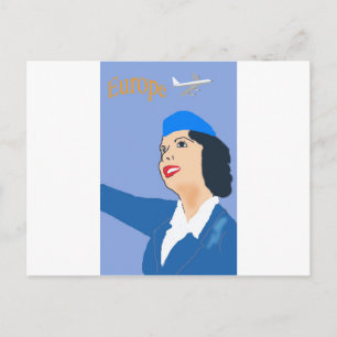 Reise mit Vintage-Flugzeugen Postkarte