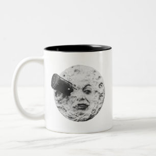 Reise Mond Vintage Film Kino cc0 Film Georges me Zweifarbige Tasse