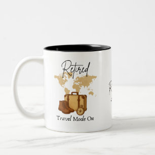 Reise-Mug-Geschenk für Rentner für Reisende Zweifarbige Tasse