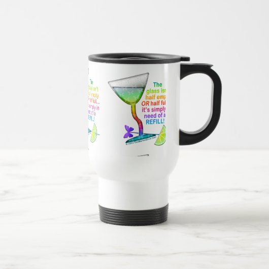 REISE MUG - GLAS HALB VOLL REISEBECHER (Rechts)