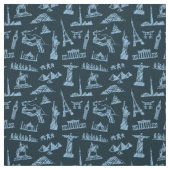 Reise-Muster im Blues-Muster Stoff (Muster)