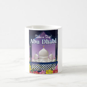 Reise nach Abu Dhabi Vintage-Reiseposter Kaffeetasse