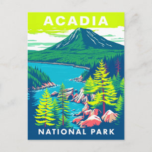 Reise nach Acadia National Park USA Vintage Postkarte