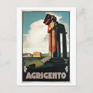 Reise nach Agrigento Italien 1920er Jahre Postkarte