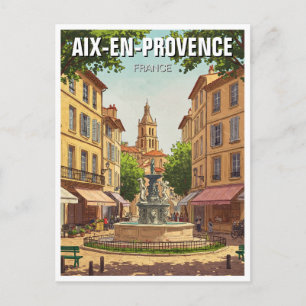 Reise nach Aix-en-Provence Frankreich Postkarte