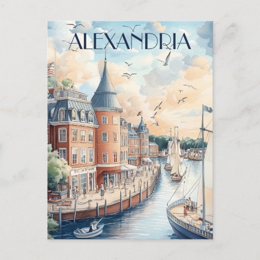 Reise nach Alexandria Virginia Postkarte (Vorderseite)