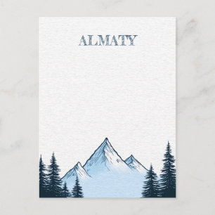Reise nach Almaty Kasachstan Postkarte