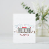 Reise nach Almaty Kasachstan Postkarte (Stehend Vorderseite)