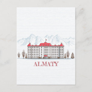 Reise nach Almaty Kasachstan Postkarte