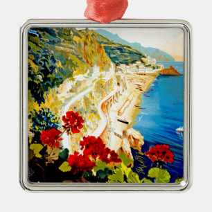 Reise nach Amalfi Italien Europa Vintage Silbernes Ornament