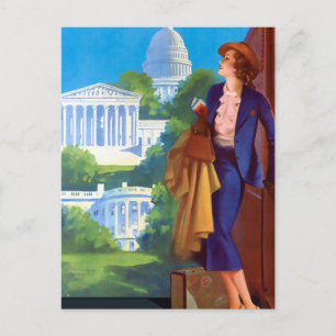 Reise nach Amerika - Historisches Kapitol in Washi Postkarte