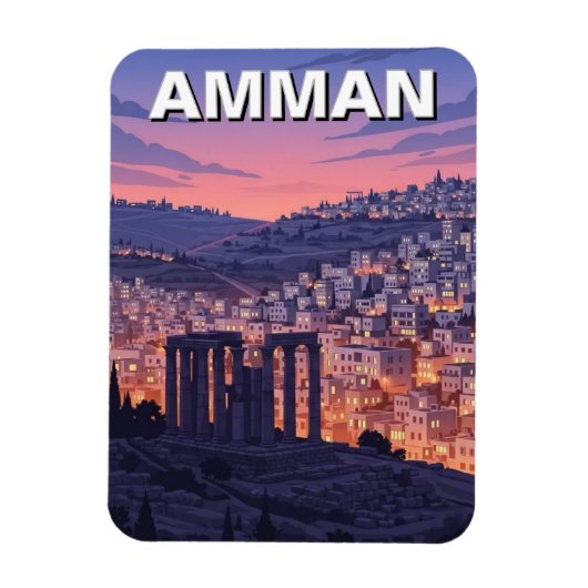 Reise nach Amman Jordan Magnet (Vertikal)