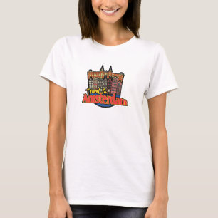 Reise nach Amsterdam Niederlande Vintage Logo T-Shirt