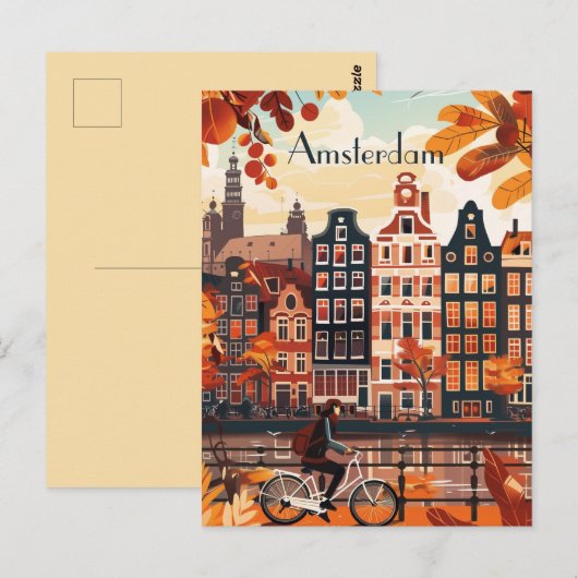 Reise nach Amsterdam Postkarte (Vorne/Hinten)