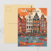 Reise nach Amsterdam Postkarte (Vorne/Hinten)