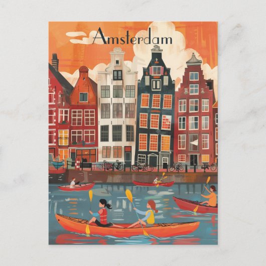Reise nach Amsterdam Postkarte (Vorderseite)
