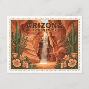 Reise nach Antelope Canyon Arizona Wüste Vintage Postkarte