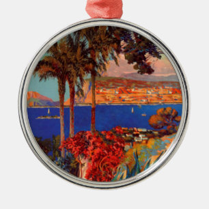 Reise nach Antibes Côte d'Azur im Vintage-Stil Ornament Aus Metall