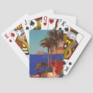 Reise nach Antibes Cote D'Azur im Vintage-Stil Spielkarten
