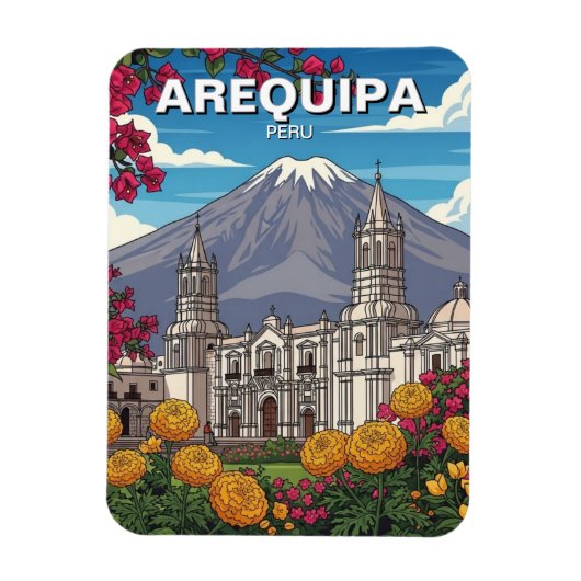Reise nach Arequipa Peru Magnet (Vertikal)