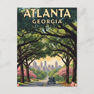 Reise nach Atlanta Georgia Postkarte